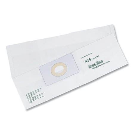 GREEN KLEAN Replacement Vacuum Bags, Fits NSS Pacer 30, 3PK GK-PACER30-P